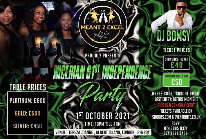 Meant2XL Presents Nigerian 61st Independence Boat Party
